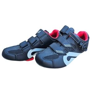 Peloton Cycling Shoes Unisex EU 41 Black White Red Look Delta Cleats 3 Bolt